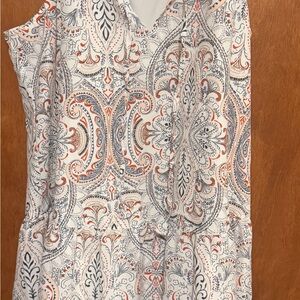 Sanctuary Paisley Print Mini Dress in White and Orange